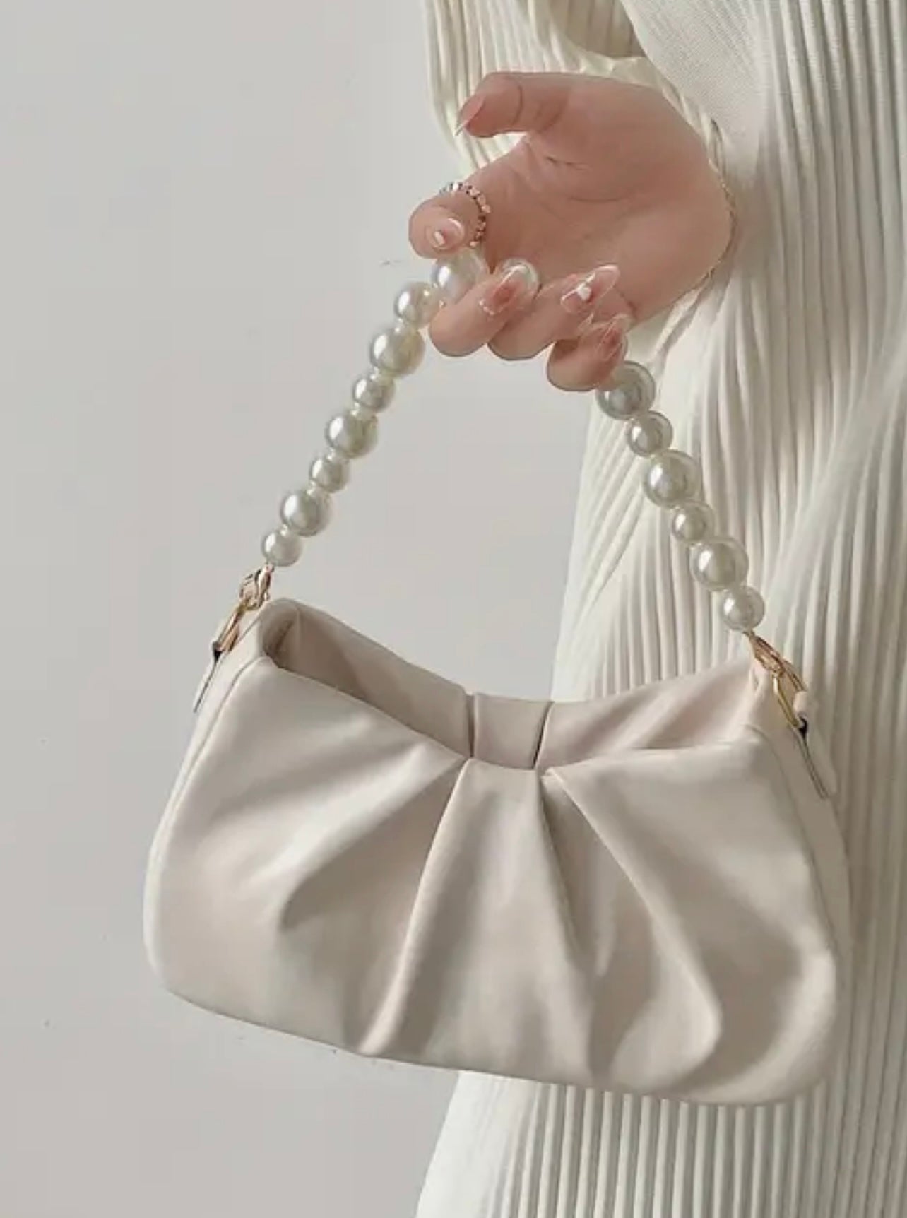 Pearl Beaded Strap (Bag Accessories)